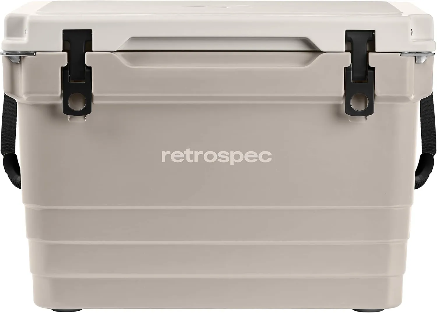 Retrospec Palisade Rotomolded 45 Qt Cooler - Fully Insulated Portable Ice Chest with Built in Bottle Opener, Tie-Down Slots & Dry Goods Basket - Large Beach, Camping & Travel Coolers - Dune