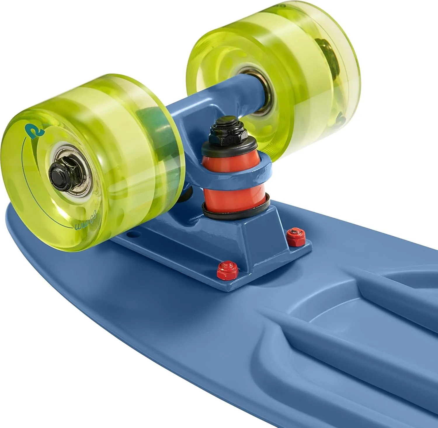 Retrospec Quip Mini Cruiser Skateboard 22.5" Classic Retro Plastic Cruiser Complete Skateboard with ABEC 7 Bearings and PU Wheels Compact Board w/Grippy, Molded Waffle Deck