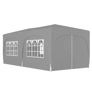 Rootz 3x6m Pop-up Gazebo Pavilion - Outdoor Canopy - Garden Shelter - UPF50  UV Protection - 597cm x 300cm x 270cm