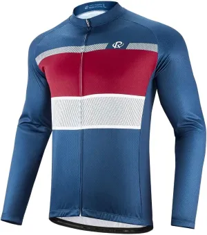 ROTTO Cycling Jersey Mens Bike Shirt Long Sleeve Simple Line Series
