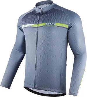 ROTTO Cycling Jersey Mens Bike Shirt Long Sleeve Simple Line Series