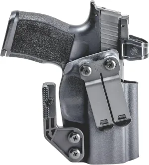 Rounded IWB Holster w/Claw   Metal Clip (Plus Line) - Black Kydex - Concealment Express - American Made