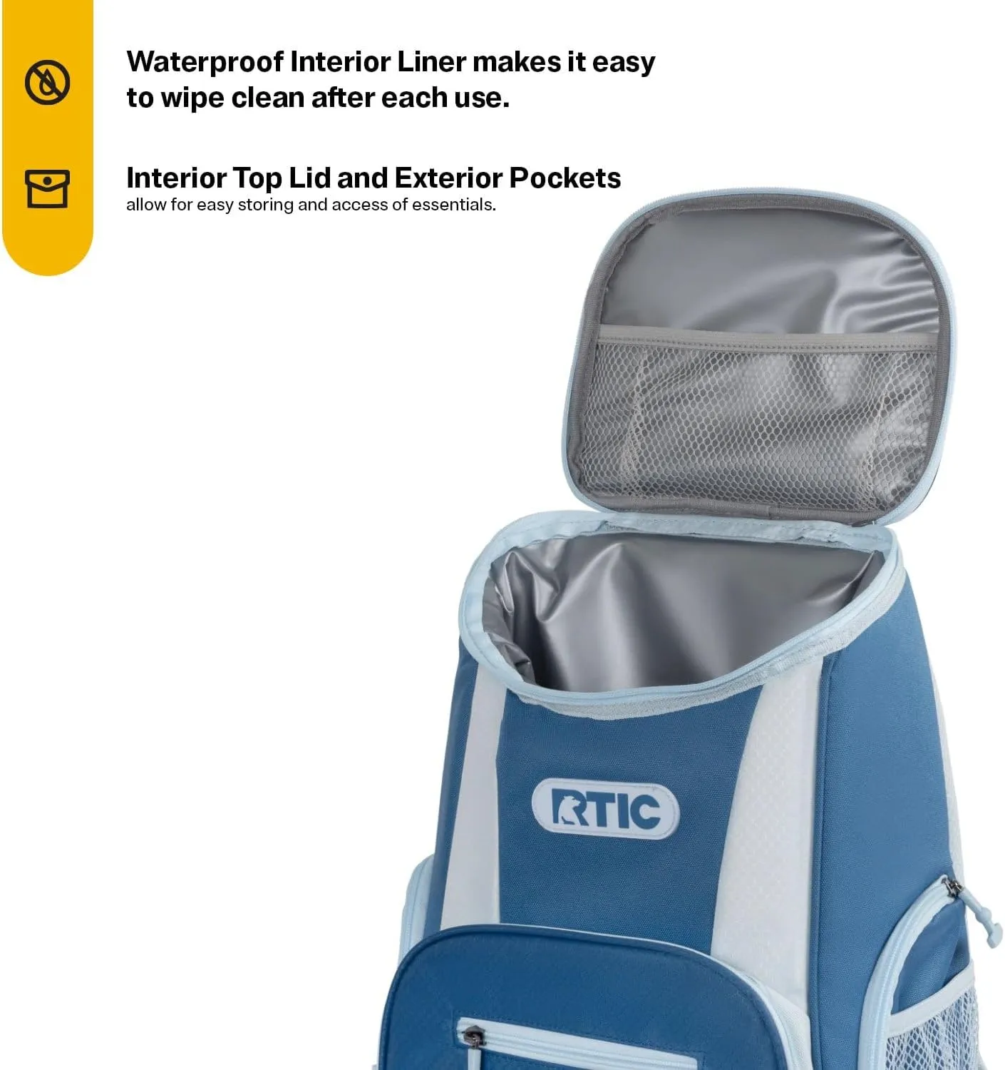 RTIC 15 Can Lightweight Backpack Cooler Soft Insulated Portable Bag for Lunch, Beach, Drink, Beverage, Travel, Camping, Picnic, Car, Hiking,