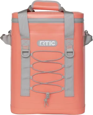 RTIC Backpack Cooler 20 Can, Insulated Portable Soft Cooler Bag Waterproof for Ice, Lunch, Beach, Drink, Beverage, Travel, Camping, Picnic, Car, Hiking, Coral