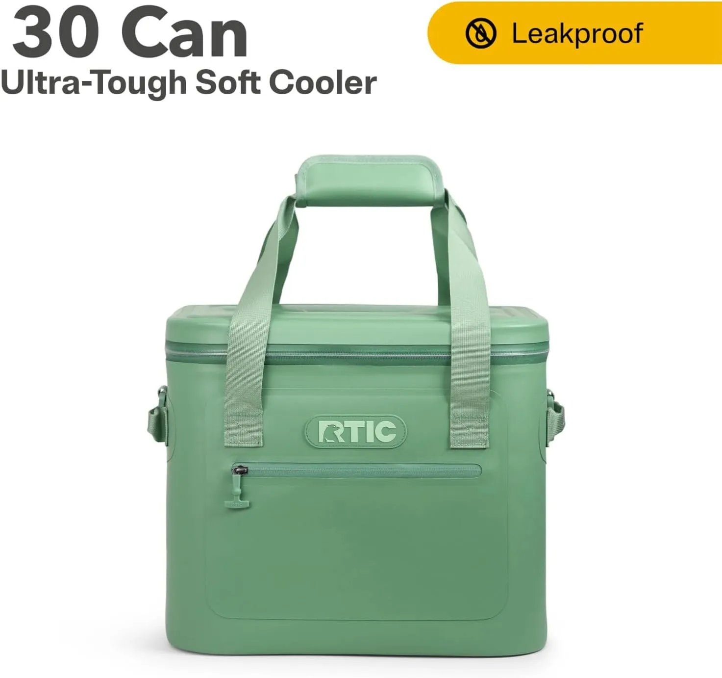 RTIC Ultra-Tough Soft Cooler 30 Can, Insulated Bag Portable Ice Chest Box for Lunch, Beach, Drink, Beverage, Travel, Camping, Picnic, Car, Trips, Floating Cooler Leak-Proof with Zipper