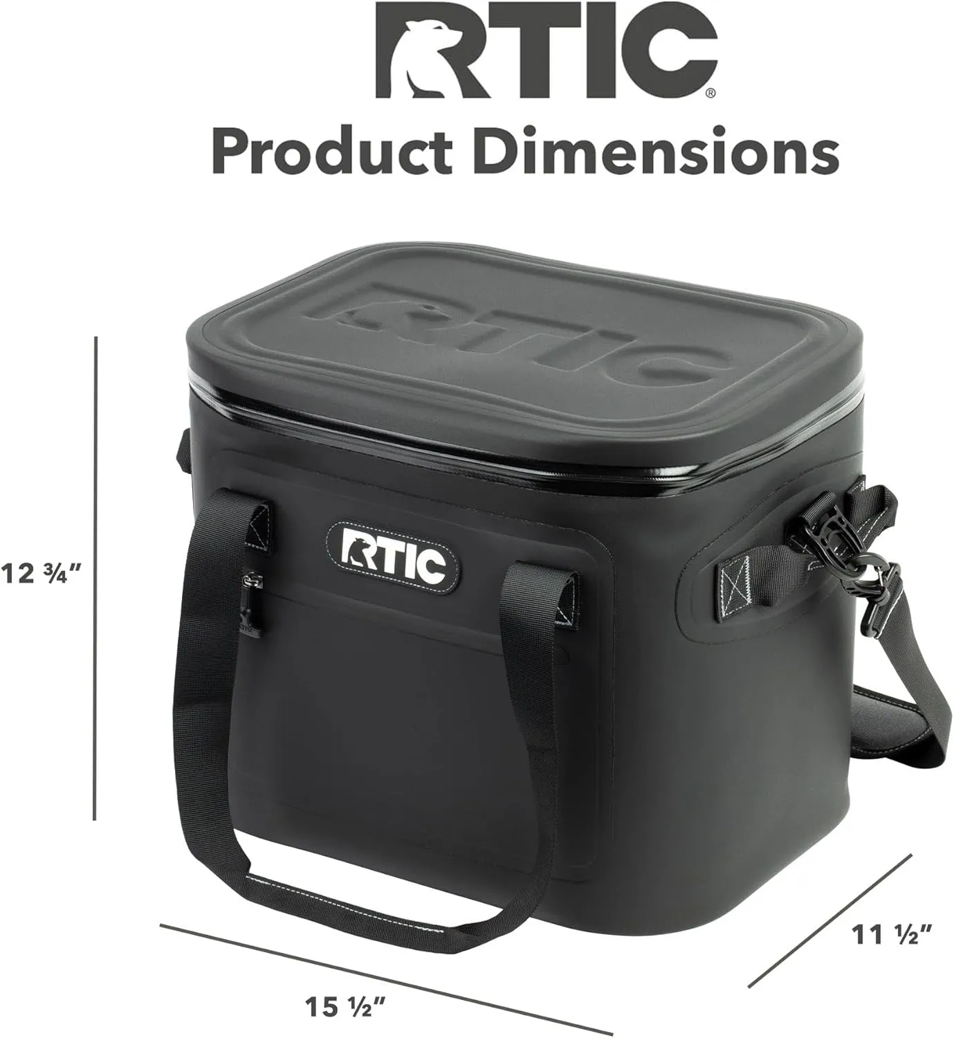 RTIC Ultra-Tough Soft Cooler 30 Can, Insulated Bag Portable Ice Chest Box for Lunch, Beach, Drink, Beverage, Travel, Camping, Picnic, Car, Trips, Floating Cooler Leak-Proof with Zipper