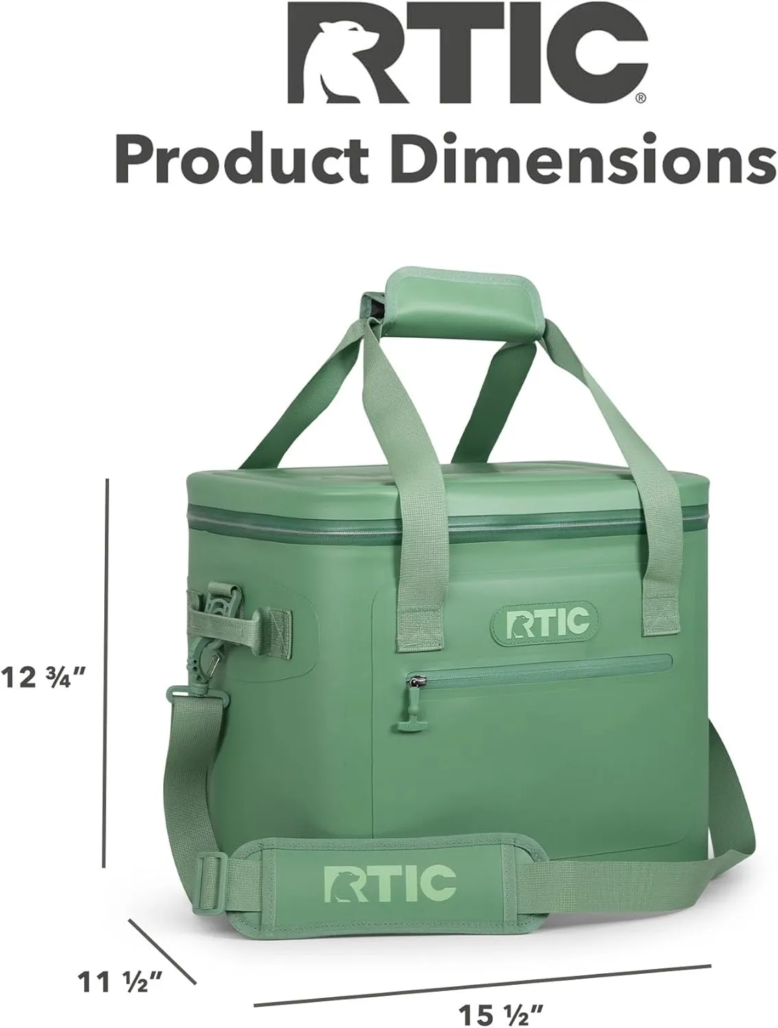 RTIC Ultra-Tough Soft Cooler 30 Can, Insulated Bag Portable Ice Chest Box for Lunch, Beach, Drink, Beverage, Travel, Camping, Picnic, Car, Trips, Floating Cooler Leak-Proof with Zipper