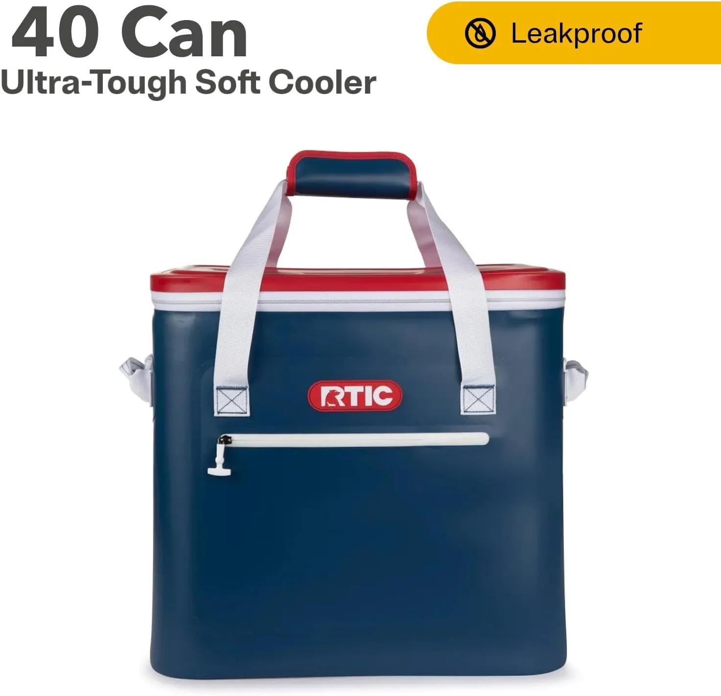 RTIC Ultra-Tough Soft Cooler 40 Can, Insulated Bag Portable Ice Chest Box for Lunch, Beach, Drink, Beverage, Travel, Camping, Picnic, Car, Trips, Floating Cooler Leak-Proof with Zipper