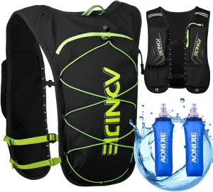 Running Vest for Men Women, Hydration Vest for Running Hiking with Water Bladder and Water Bottles,Nylon,5L Capacity,Lightweight