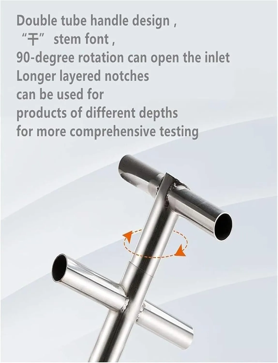 Sampler Grain Sampling Probe,StainlessFoldable Steel Grains Sampler Probe Rotary Handle Granule Solid Sack Bag Sampling Thief(3.2cm,300cm/118in)