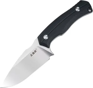 Sanrenmu Fixed Blade Knife Full Tang 3.86" 14C28N Blade with Rotatable Sheath G10 Handle EDC Utility for Outdoor, Survival, Hiking, Camping S725P (Black)