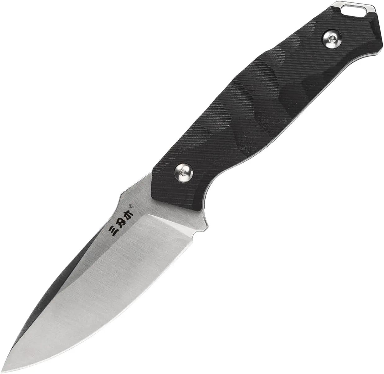 Sanrenmu Fixed Blade Knife with Sheath Outdoor Knife G10 Handle 12C27 Steel Material Blade 3.94 Inch S718 (Black)