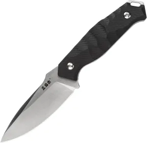 Sanrenmu Fixed Blade Knife with Sheath Outdoor Knife G10 Handle 12C27 Steel Material Blade 3.94 Inch S718 (Black)