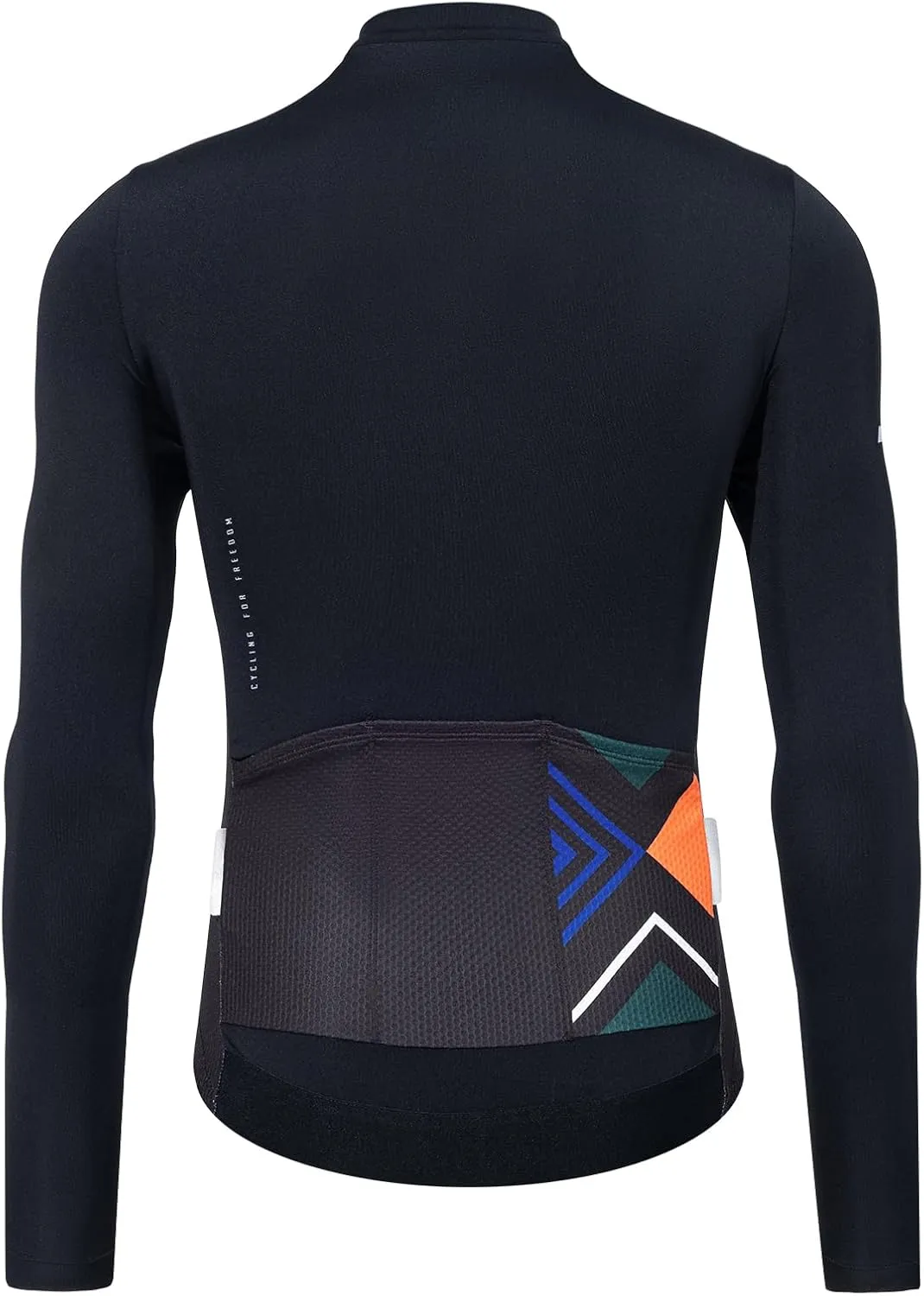 Santic Men's Cycling Jersey Long Sleeve Top Road Bike Shirt Full Zipper UPF 50  MTB Jersey with Pockets