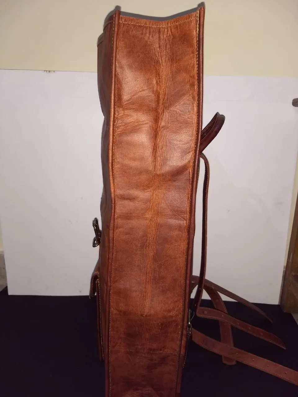 Sasa Roll Top Leather Backpack