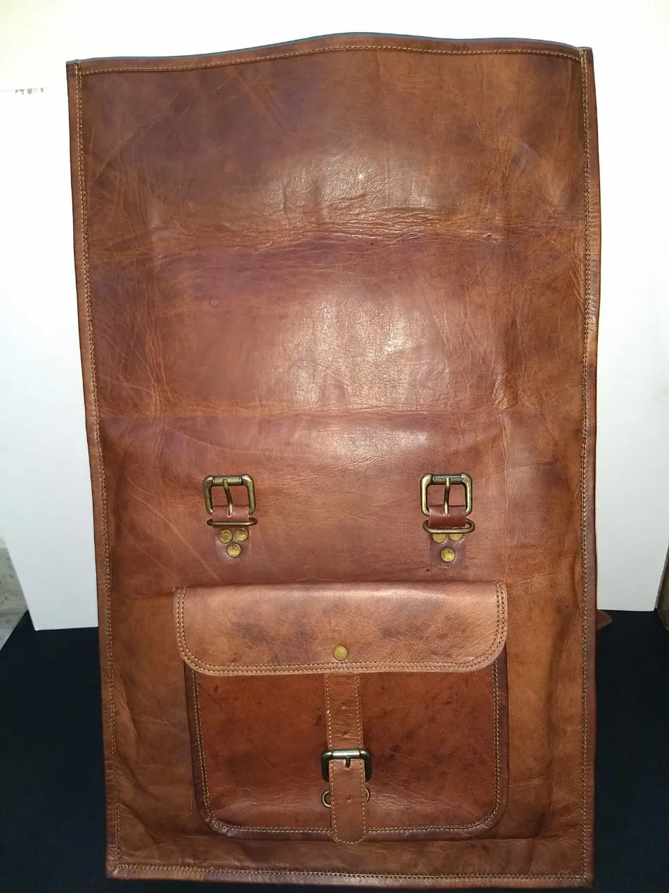 Sasa Roll Top Leather Backpack