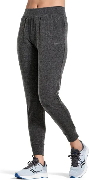 Saucony Boston Pants for Women - Full-Length Legs with Ribbed Cuffs, Slim Fit, and Pull-On Style