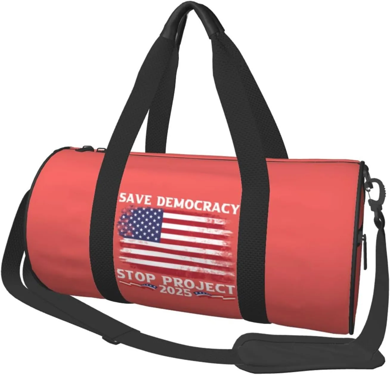 Save Democracy Stop Project 2025 Duffel Bag Gym Bag Travel Sports Tote Large Foldable Beach Swim Yoga6
