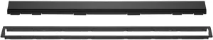 Schluter Kerdi-Line Matte Black Grate Assembly for Tile and Stone Coverings - Adjustable, Solid Design - 3/4" Frame, 24" Length - KL1AR19MGS60