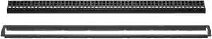 Schluter Kerdi-Line Matte Black Grate Assembly for Tile and Stone Coverings - Adjustable, Square Perforated Design - 3/4" Frame, 48" Length - KL1B19MGS120