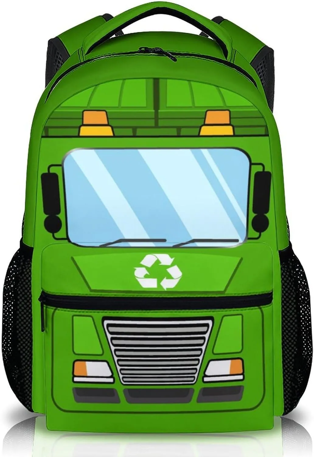 School Backpacks for Children, 17" Garbage Truck Backpack for Kids Boys, Lightweight Cartoon Garbage Truck Bookbag for Kindergarten Primary, Back to School Essentials Gifts