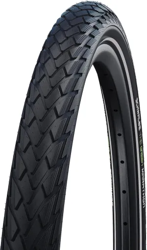 Schwalbe Green Marathon Tire - 27 x 1-1/4, Clincher, Wire, Black/Reflective, Performance Line, GreenGuard, TwinSkin,