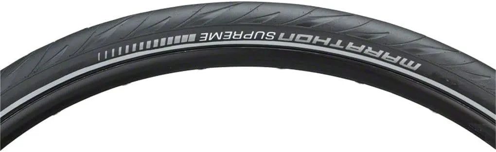SCHWALBE Marathon Supreme Tire - 700 x 40, Clincher, Folding, Black/Reflective, Evolution Line