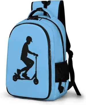 Scooter Move-Stunt Scooter Backpack Cute Laptop Backpack Lightweight Travel Bag Casual Daypack for Women Men