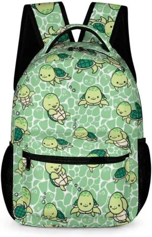 Sea Turtle School Backpack for Kids Girls Boys, 16 Inch Cute Sea Turtle Themed Bookbag, Personality School Backpack for Students Children, Lightweight, Large Capacity