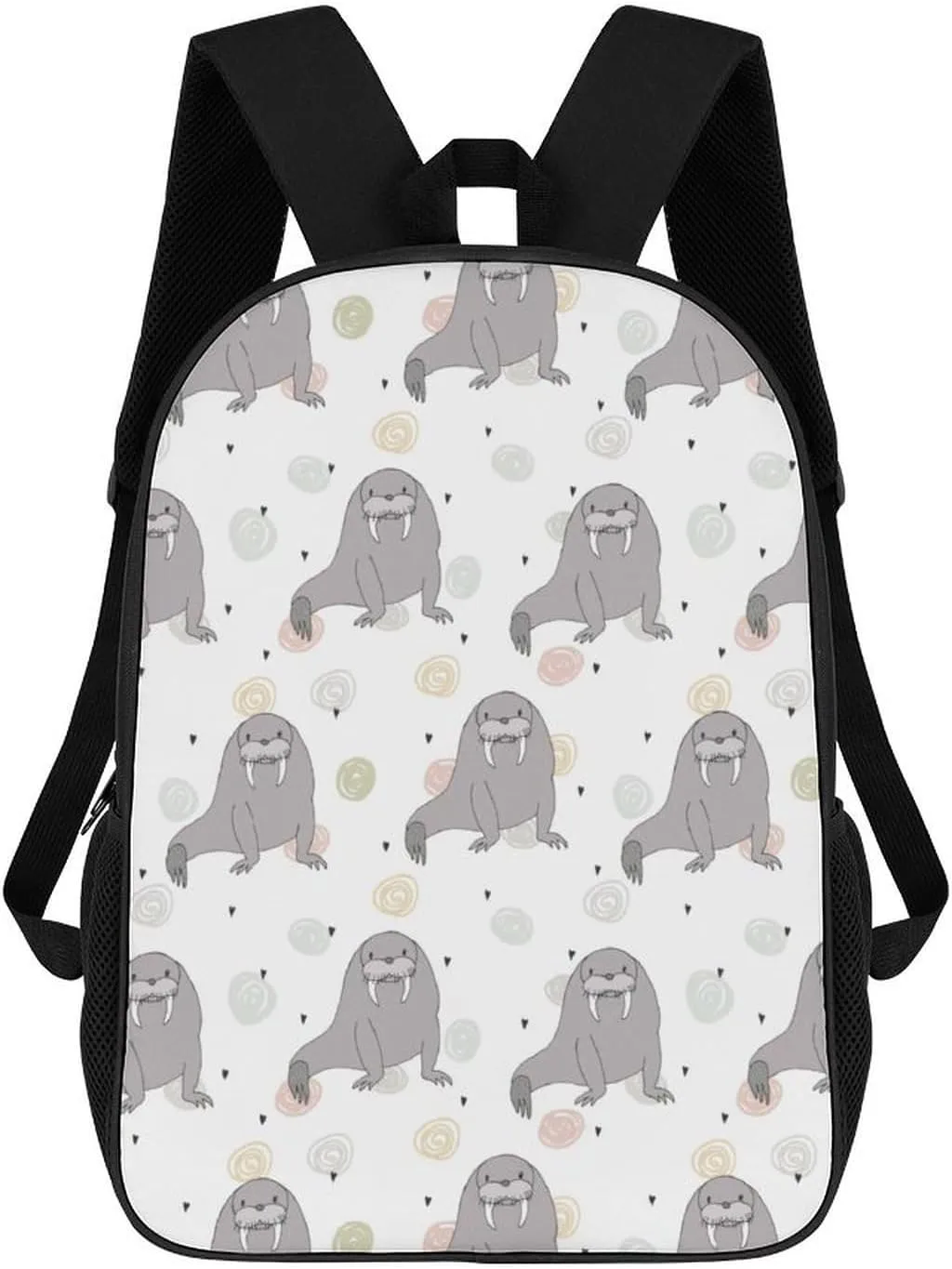 Seal And Walrus Pattern Backpack for Worker Business Hiking Travel Bag Shoulders Bag