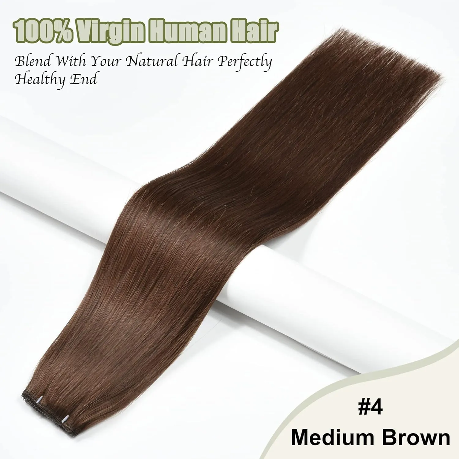 Senmy Wire Hair Extensions Human Hair 14inch 80g Chololate Brown Fish Wire Extensions Human Hair, Wire Human Hair Extensions