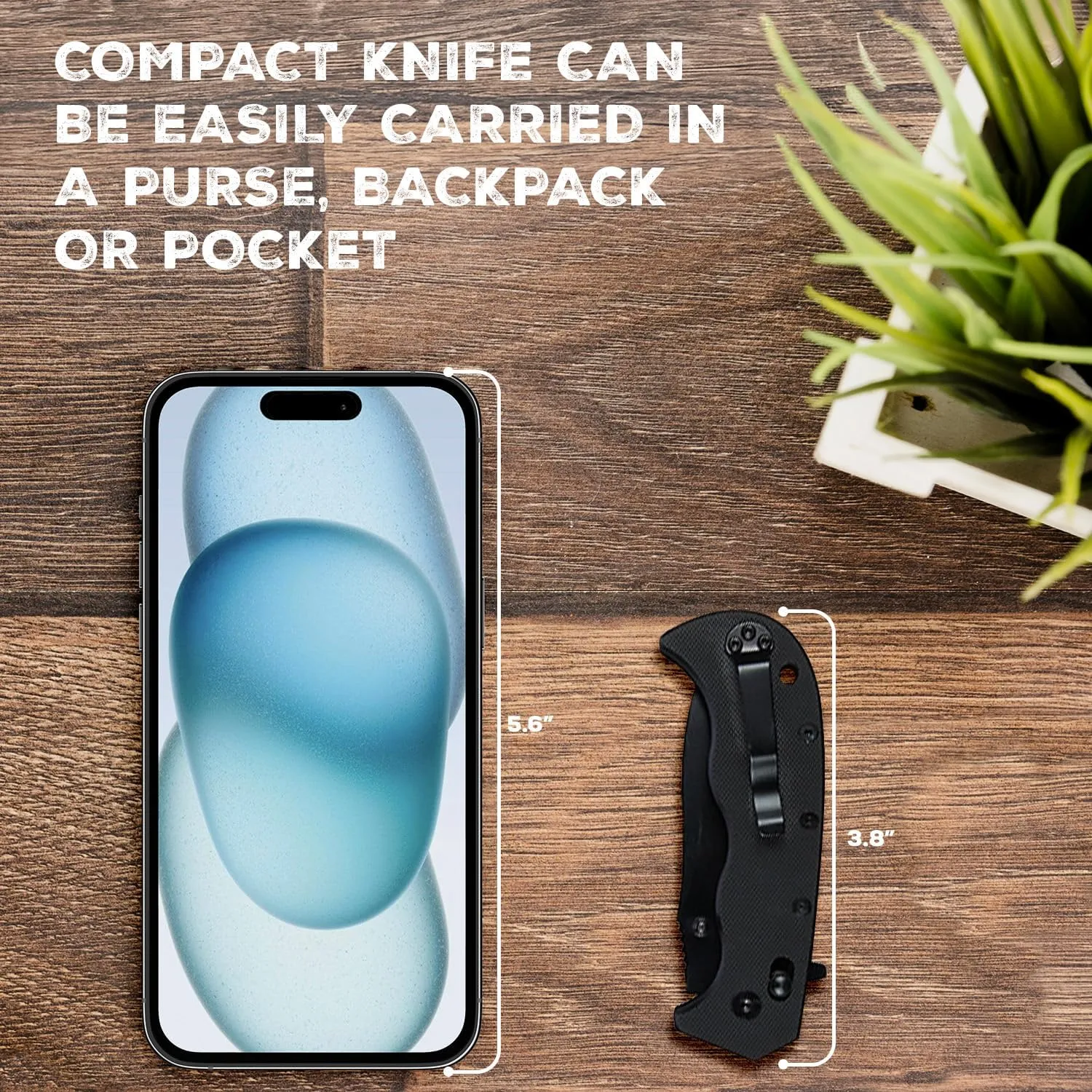 Serrated Tanto Folding Knife, 3" Sharp D2 Blade, 7.5" Total Length, Textured G10 scale, Crossbar Lock, Ball Bearing Pivot, Reversible Clip, Ideal for Hunting, Camping, EDC, D2 Pocket Knife