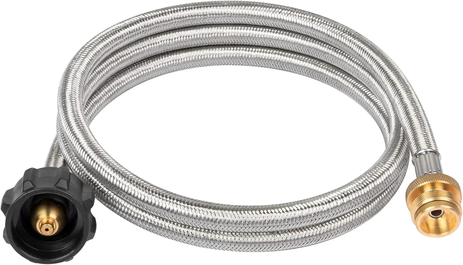 SHINESTAR Propane Hose Adapter & 5 FT Braided Hose for Buddy Heaters, Coleman Stoves, Blackstone 17" 22" Tabletop Griddle, Char-Broil Portable Grills, Weber Q Grills- Converts 1 lb to 20 lb Cylinders