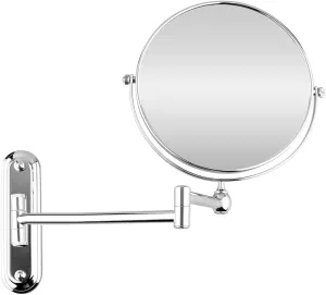 Silver Extending 8 Inches Cosmetic Wall Mounted Make Up Mirror Shaving Bathroom Mirror 7X Magnification