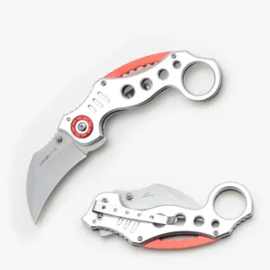 SILVERK/RED KARAMBIT
