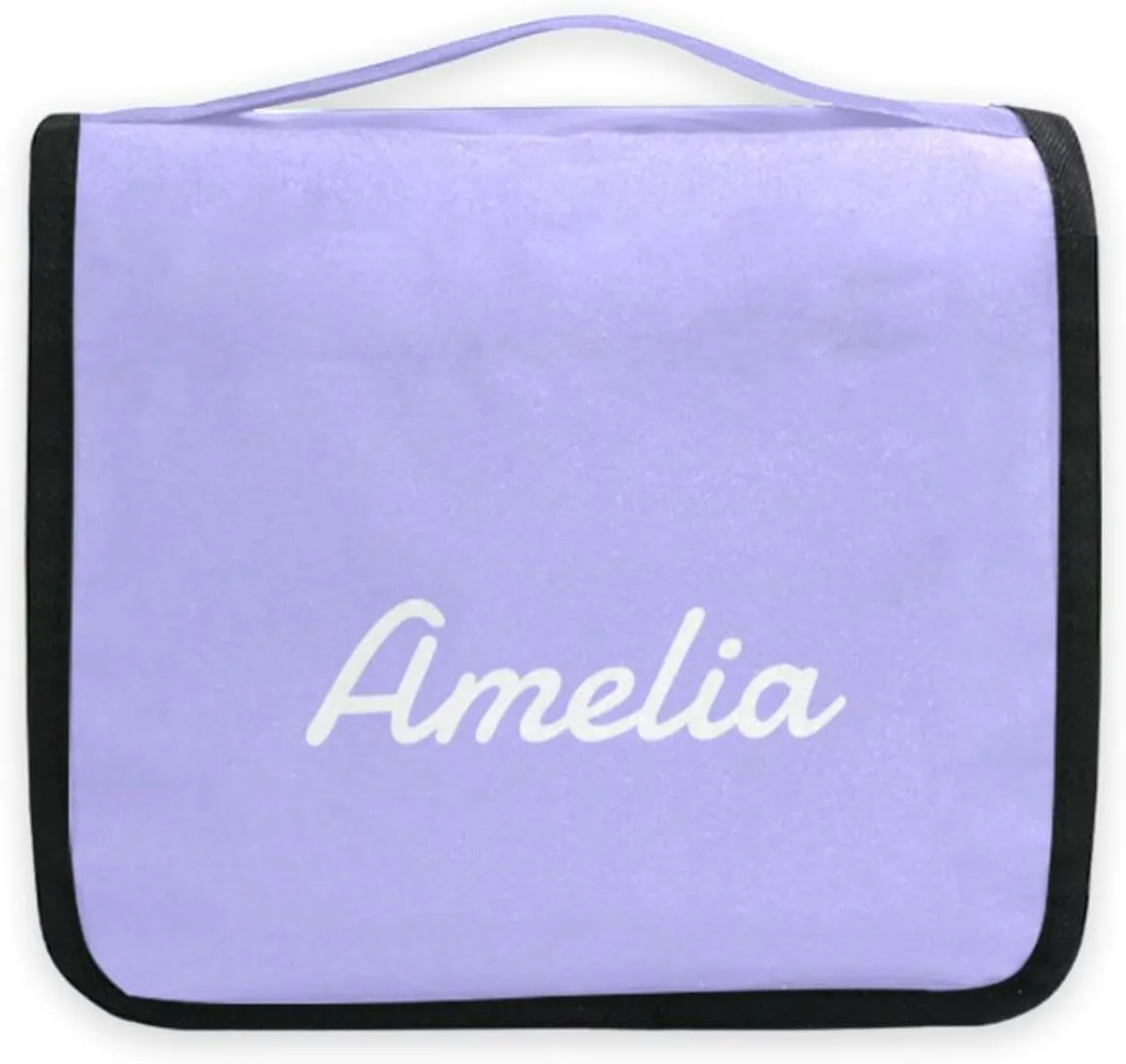 Sinestour Lilac Custom Name Hanging Toiletry Bag Personalized Makeup Cosmetic Bag Large Capacity Travel Toiletry Organizer Cosmetic Case for Toiletries Travel Bathroom Storage