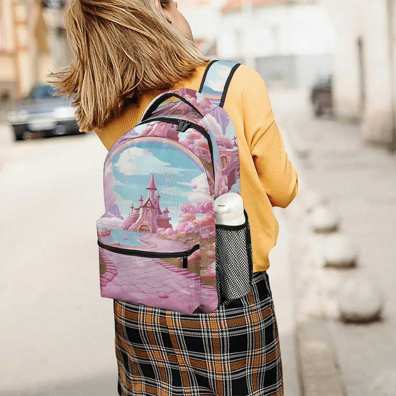 Small Backpacks Personalized Candy Land Printing Travel Bag Lightweight Travel Backpack For Women Men