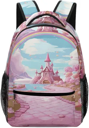Small Backpacks Personalized Candy Land Printing Travel Bag Lightweight Travel Backpack For Women Men