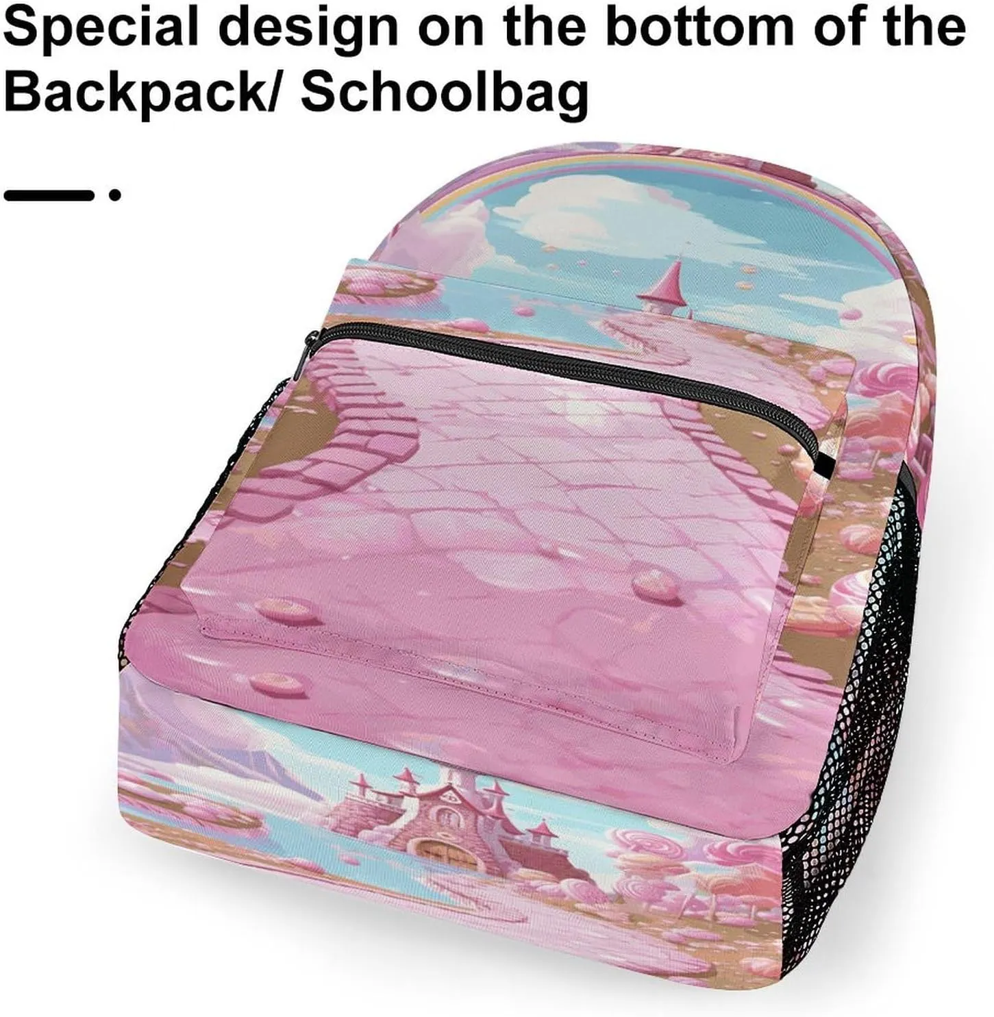 Small Backpacks Personalized Candy Land Printing Travel Bag Lightweight Travel Backpack For Women Men
