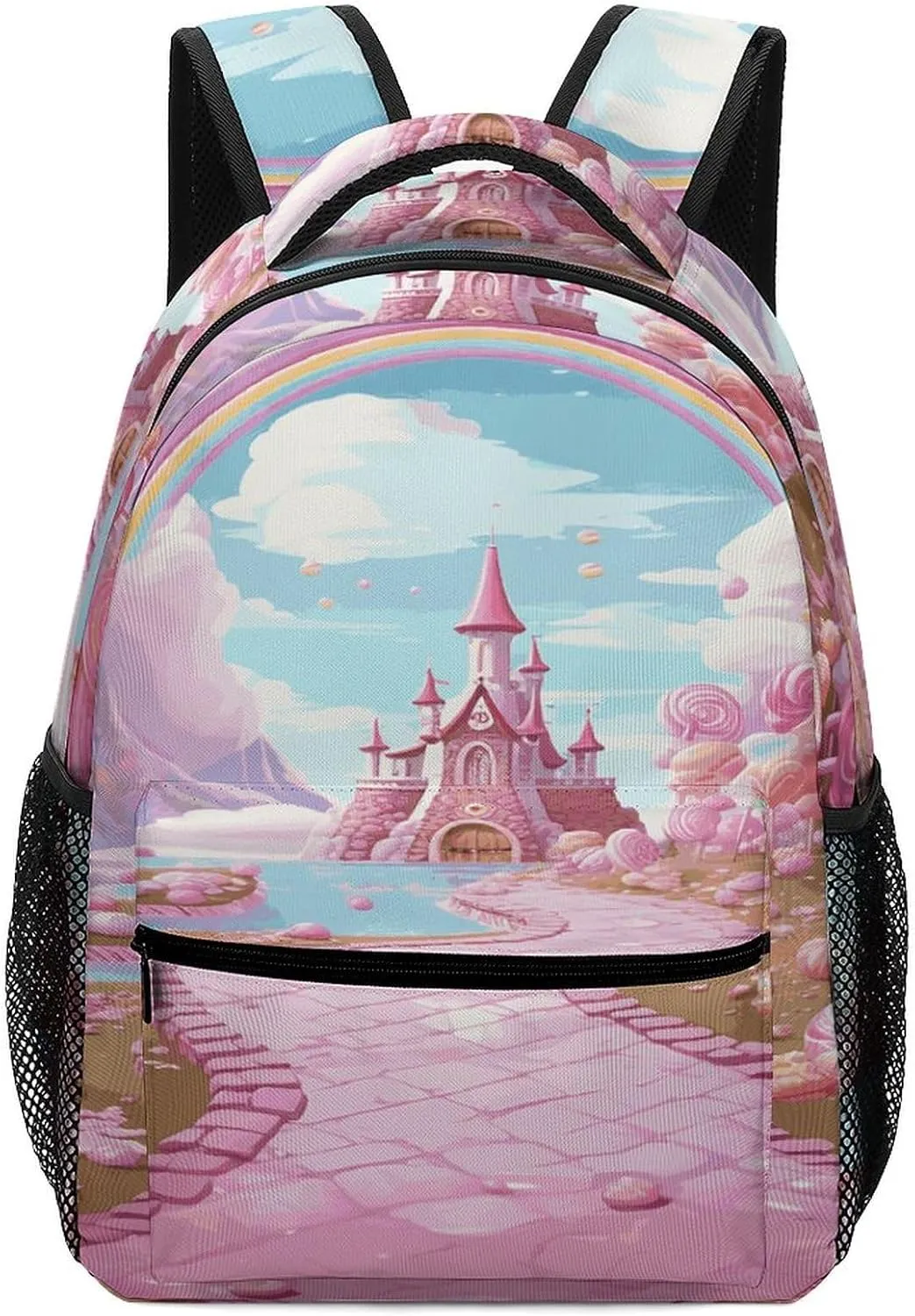 Small Backpacks Personalized Candy Land Printing Travel Bag Lightweight Travel Backpack For Women Men