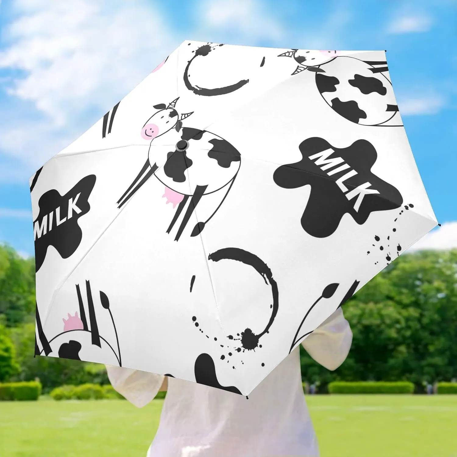 Small Mini Anti-UV Compact Travel Umbrella, 5 Folding Ultra-Light Umbrella, 6 Ribs Pocket Windproof Foldable Vinyl Parasol