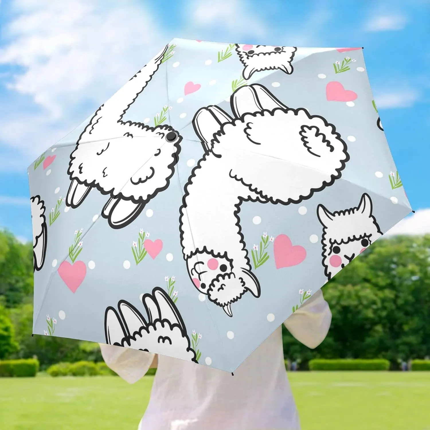 Small Mini Anti-UV Compact Travel Umbrella, 5 Folding Ultra-Light Umbrella, 6 Ribs Pocket Windproof Foldable Vinyl Parasol