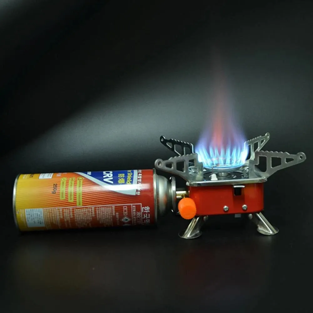 Small Portable Folding Gas Stove Camping Hiking Picnic Burner With Butane