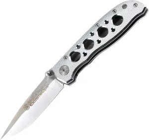 Smith & Wesson Extreme Ops CK105H 7.3in S.S. Folding Knife with 3.2in Drop Point Blade and Aluminum Handle for Outdoor, Tactical, Survival and EDC