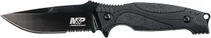Smith & Wesson M&P M2.0 9in S.S. Full Tang Thin Fixed Blade Knife with 4in Drop Point Blade and Rubber Handle for Outdoor, Tactical, Survival and EDC, Multicolor