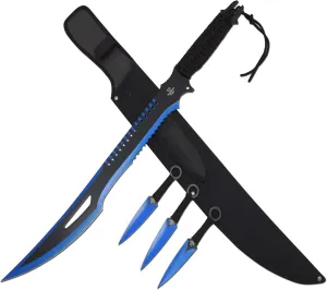 Snake Eye Tactical Fantasy-Machete Outdoors-Camping (Blue)