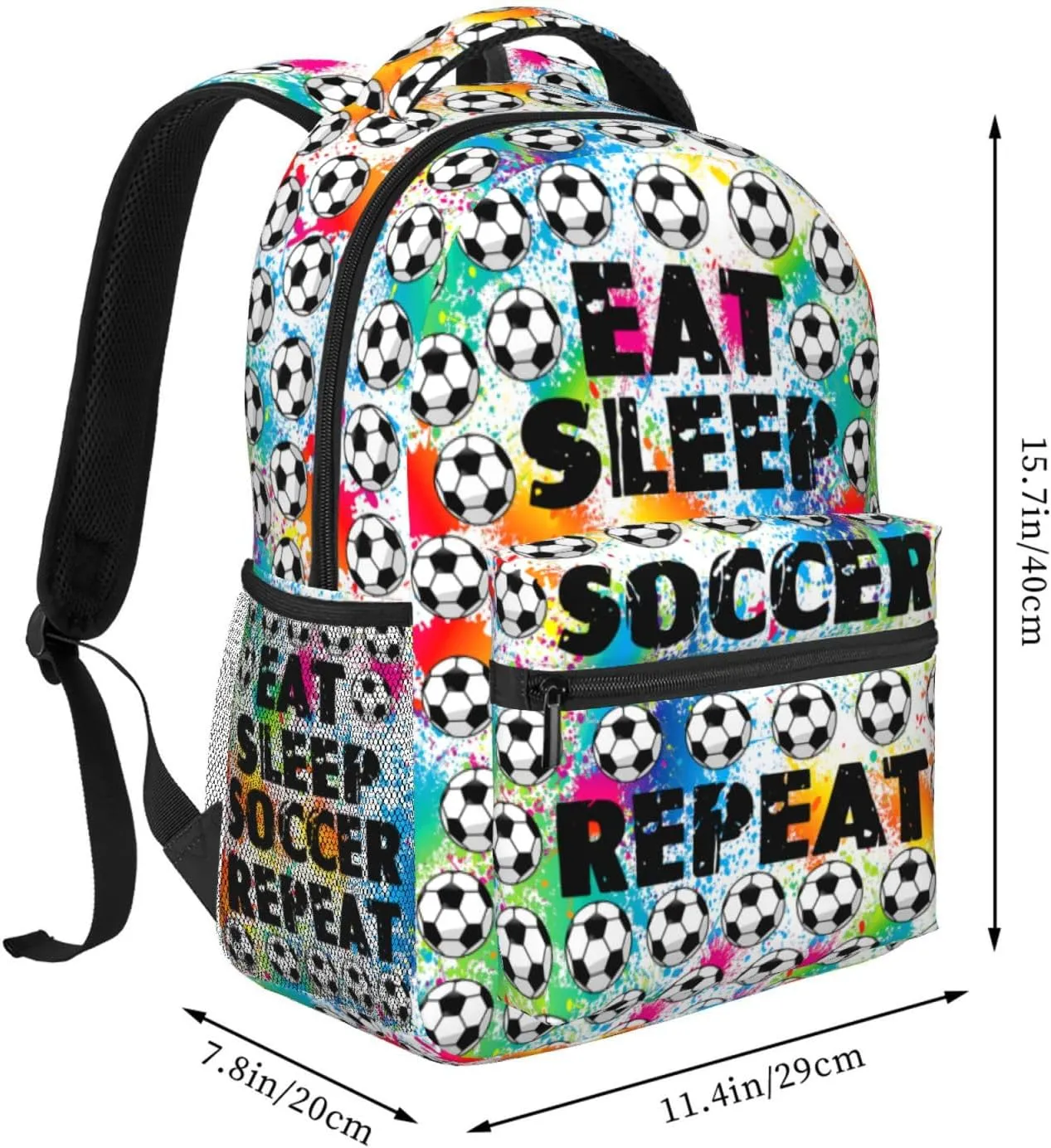 Soccer Backpack Soccer Ball Bookbag Unisex Sports Travel Bag Gifts For Girls Boys Kids Women Men Adults Players Fans 16 Inch