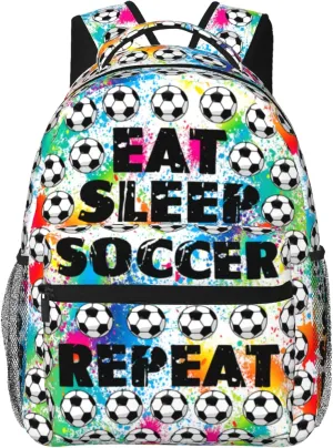 Soccer Backpack Soccer Ball Bookbag Unisex Sports Travel Bag Gifts For Girls Boys Kids Women Men Adults Players Fans 16 Inch