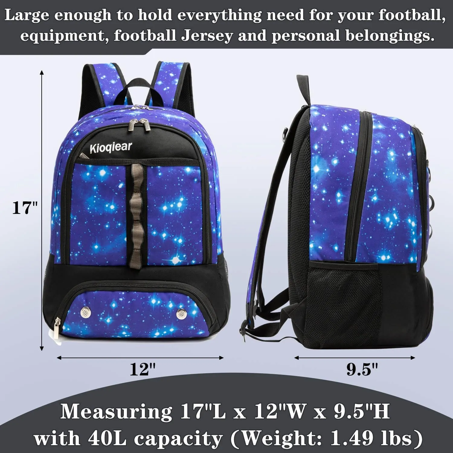 Soccer Bag,Soccer Backpack for Basketball & Volleyball & Football,Sports Bag with Ball Compartment.