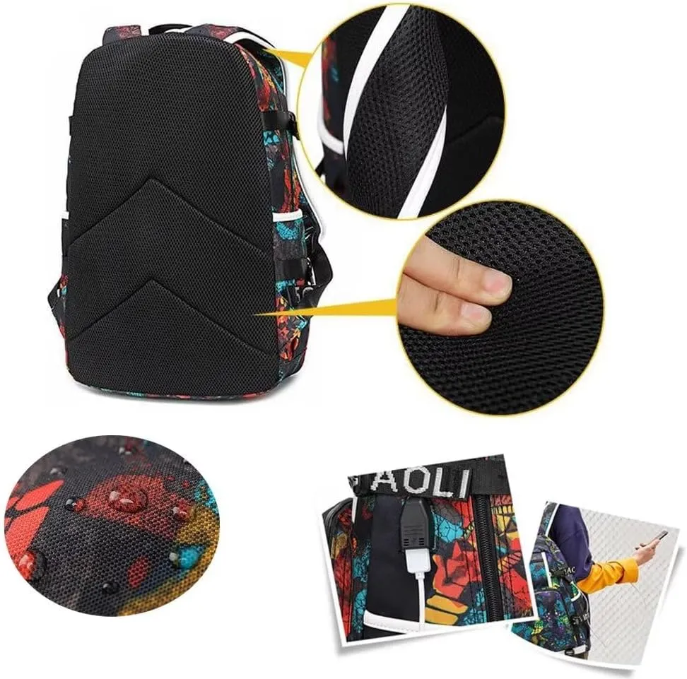 Soccer Player 7 Luminous Multifunction Backpack Travel Football Fans Bag For Men Women (Style 16)